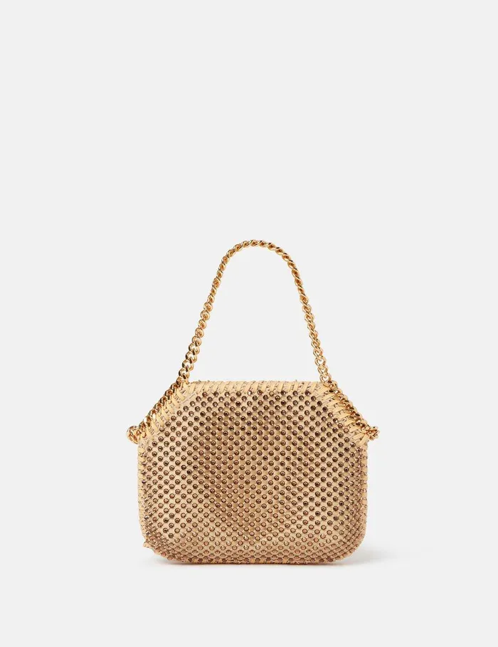 Stella McCartney Mini Bags And Clutches Women Falabella Crystal Mesh Mini Tote Bag Fawn Stella McCartney Mini Bags And Clutches Women Falabella Crystal Mesh Mini Tote Bag Fawn
