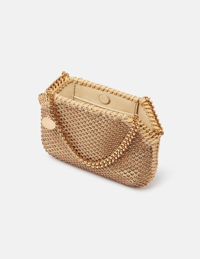 Stella McCartney Mini Bags And Clutches Women Falabella Crystal Mesh Mini Tote Bag Fawn Stella McCartney Mini Bags And Clutches Women Falabella Crystal Mesh Mini Tote Bag Fawn