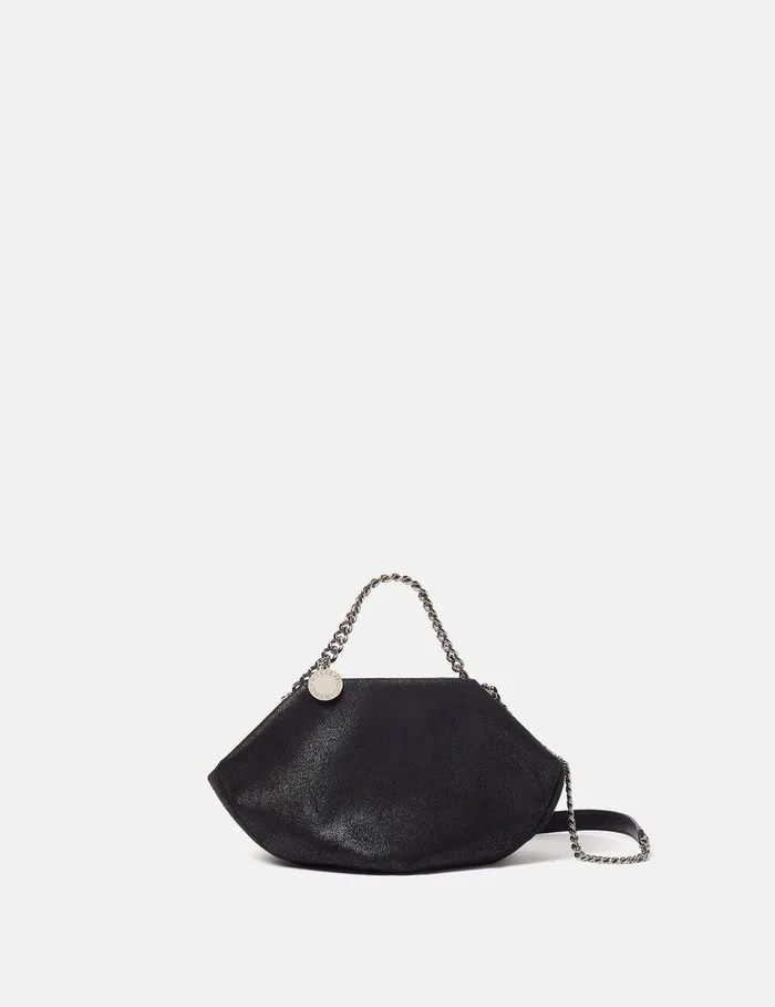 Stella McCartney Mini Bags And Clutches Women Falabella Double Chain Shoulder Bag Midnight Black Stella McCartney Mini Bags And Clutches Women Falabella Double Chain Shoulder Bag Midnight Black