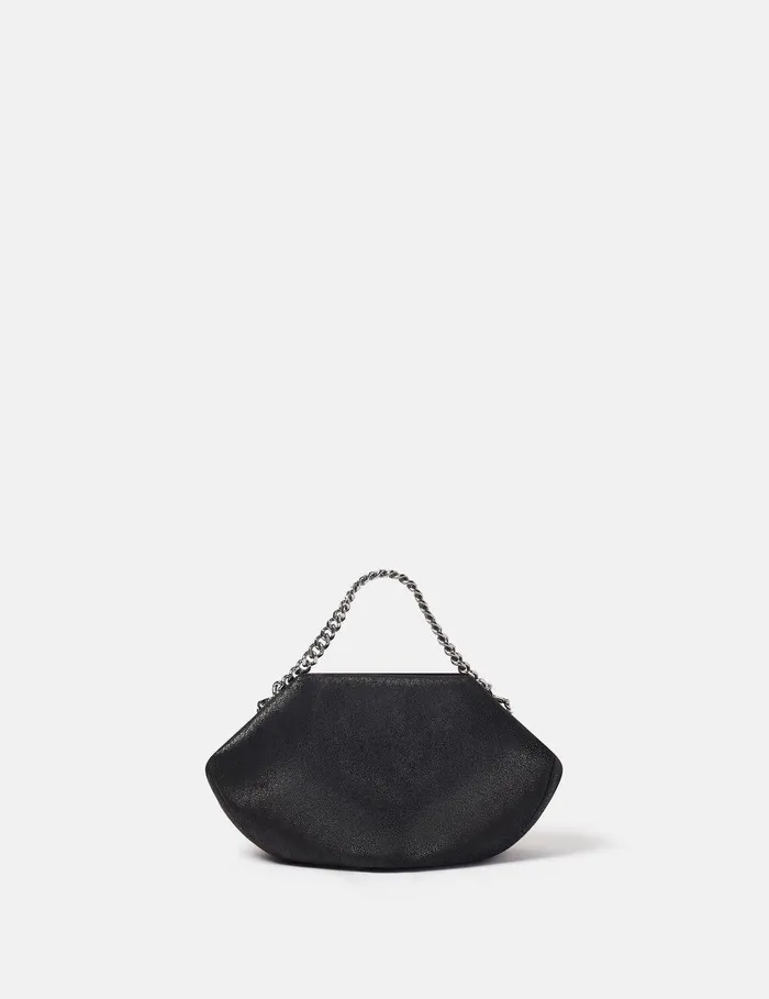 Stella McCartney Mini Bags And Clutches Women Falabella Double Chain Shoulder Bag Midnight Black Stella McCartney Mini Bags And Clutches Women Falabella Double Chain Shoulder Bag Midnight Black