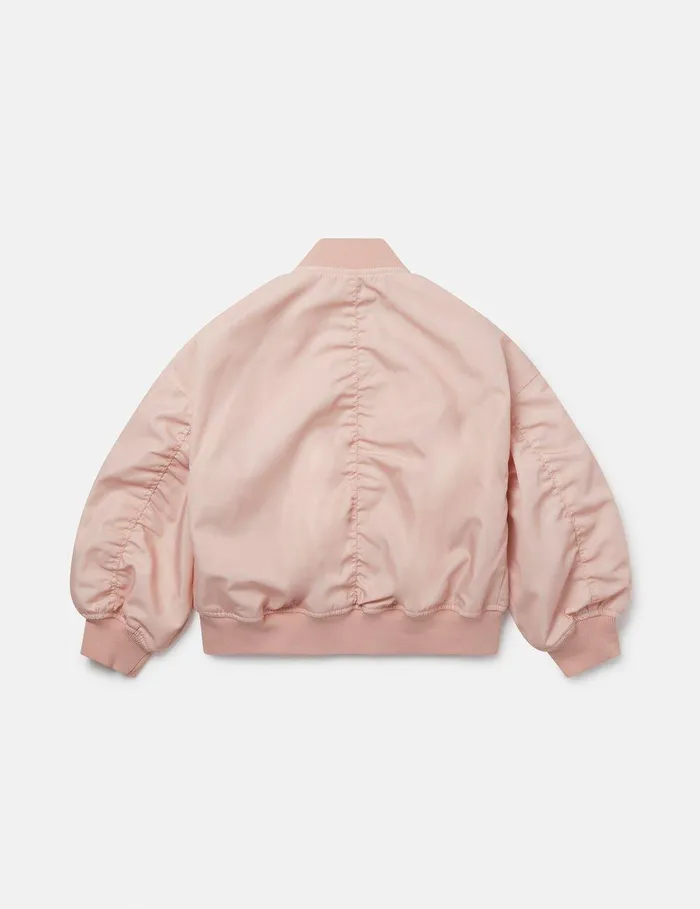 Stella McCartney Outerwear Kids Classic Bomber Jacket Pink Stella McCartney Outerwear Kids Classic Bomber Jacket Pink