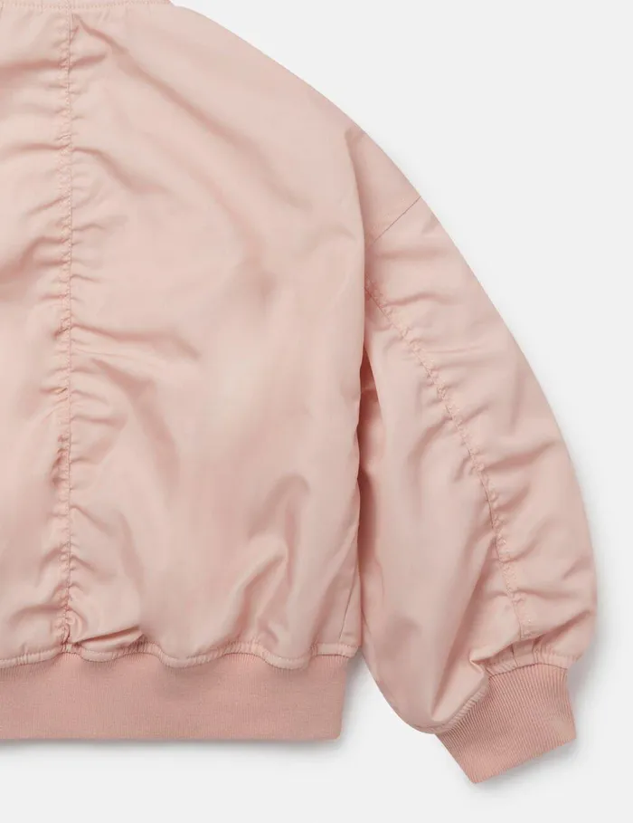 Stella McCartney Outerwear Kids Classic Bomber Jacket Pink Stella McCartney Outerwear Kids Classic Bomber Jacket Pink
