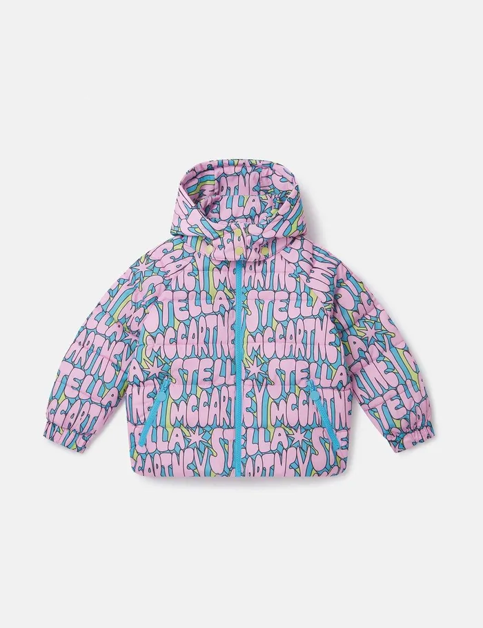 Stella McCartney Outerwear Kids Stella Print Puffer Coat Multi Mix
