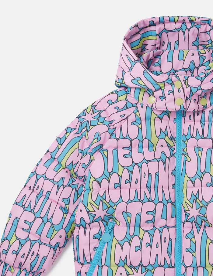 Stella McCartney Outerwear Kids Stella Print Puffer Coat Multi Mix