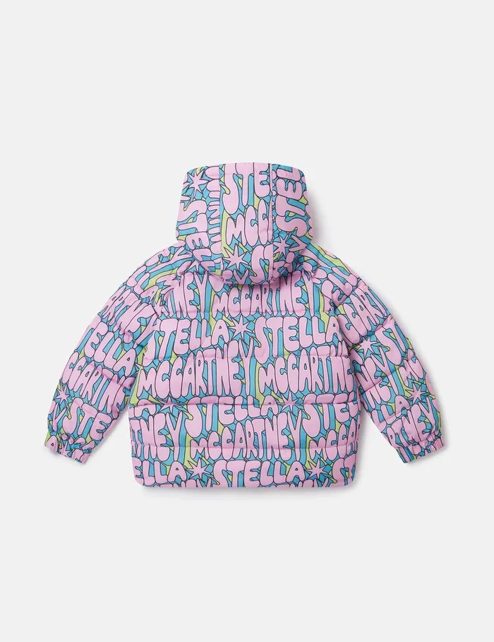 Stella McCartney Outerwear Kids Stella Print Puffer Coat Multi Mix