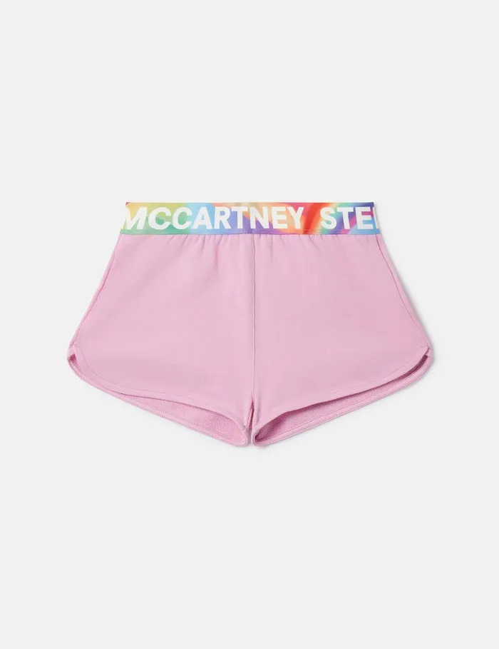 Stella McCartney Pants and Shorts Kids Logo Tape Shorts Pink