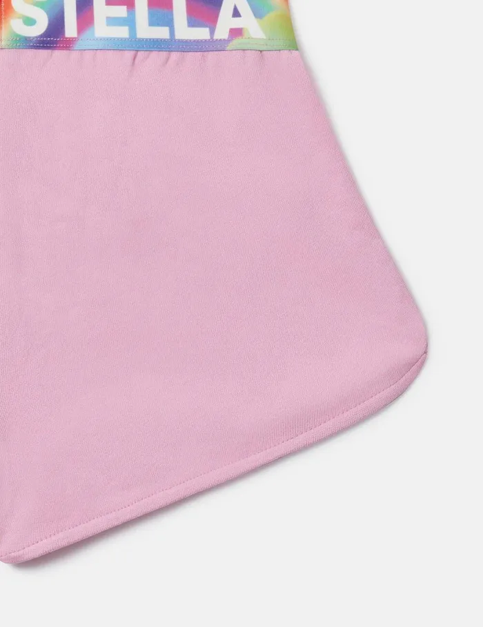 Stella McCartney Pants and Shorts Kids Logo Tape Shorts Pink Stella McCartney Pants and Shorts Kids Logo Tape Shorts Pink