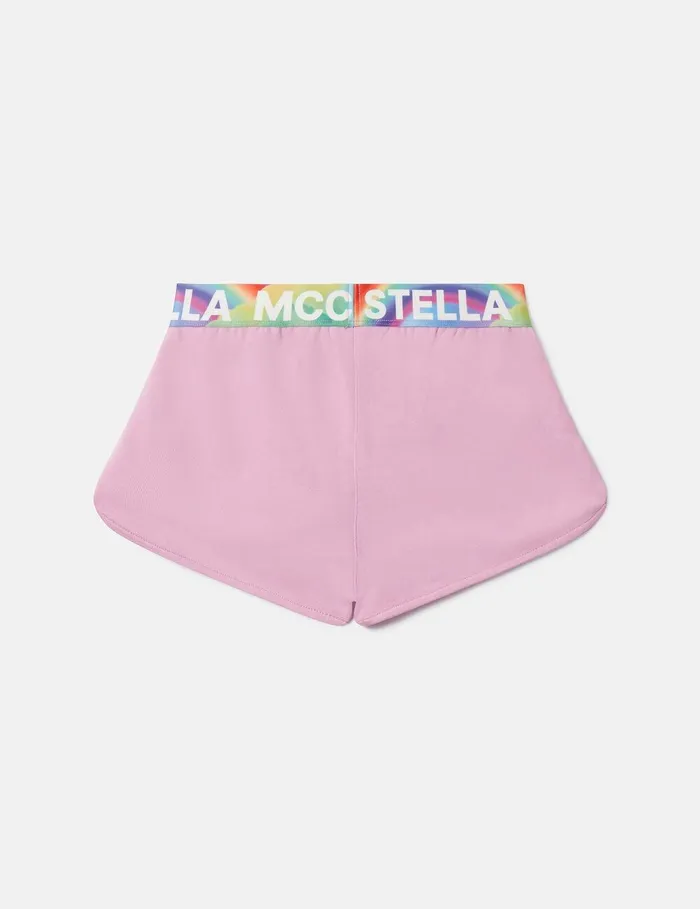 Stella McCartney Pants and Shorts Kids Logo Tape Shorts Pink Stella McCartney Pants and Shorts Kids Logo Tape Shorts Pink