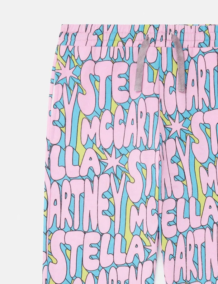 Stella McCartney Pants and Shorts Kids Stella Print Sweatpants Multi Mix Stella McCartney Pants and Shorts Kids Stella Print Sweatpants Multi Mix