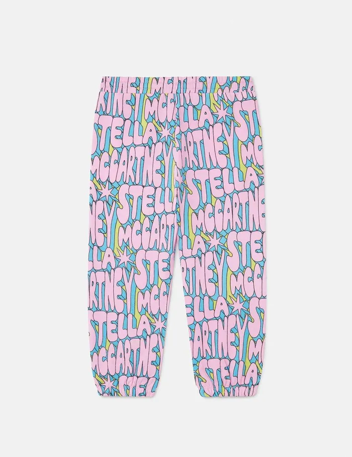 Stella McCartney Pants and Shorts Kids Stella Print Sweatpants Multi Mix Stella McCartney Pants and Shorts Kids Stella Print Sweatpants Multi Mix