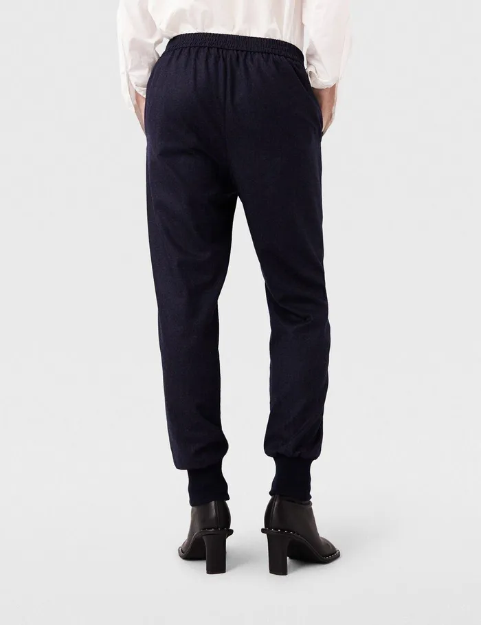 Stella McCartney Pants And Shorts Women Elasticated Wool Sweatpants Deep Navy Stella McCartney Pants And Shorts Women Elasticated Wool Sweatpants Deep Navy