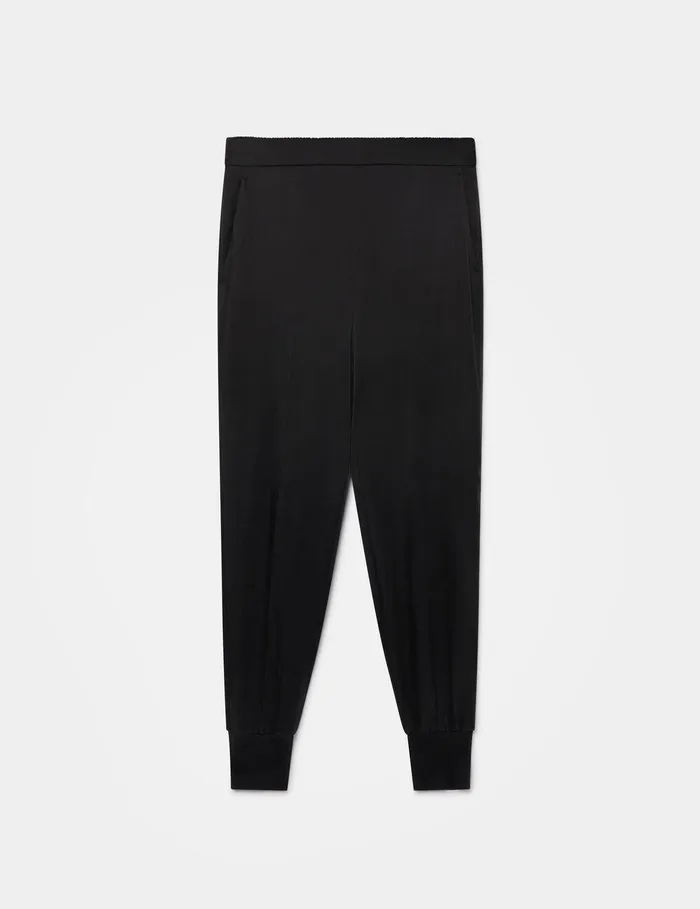 Stella McCartney Pants And Shorts Women Stretch Cady Tailored Trousers Black