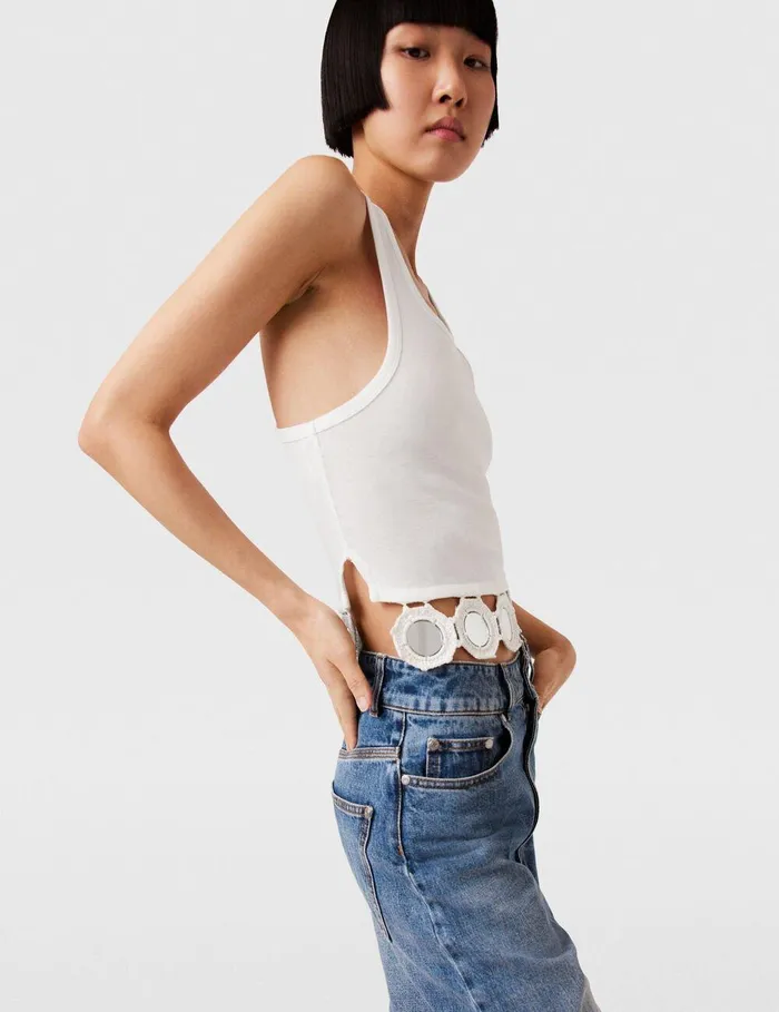 Stella McCartney Shirts And Tops Women Mirror Crochet Tank Top Pure White Stella McCartney Shirts And Tops Women Mirror Crochet Tank Top Pure White