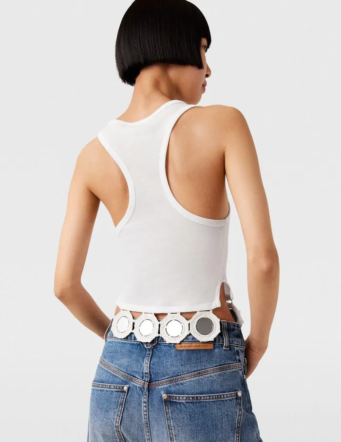 Stella McCartney Shirts And Tops Women Mirror Crochet Tank Top Pure White Stella McCartney Shirts And Tops Women Mirror Crochet Tank Top Pure White