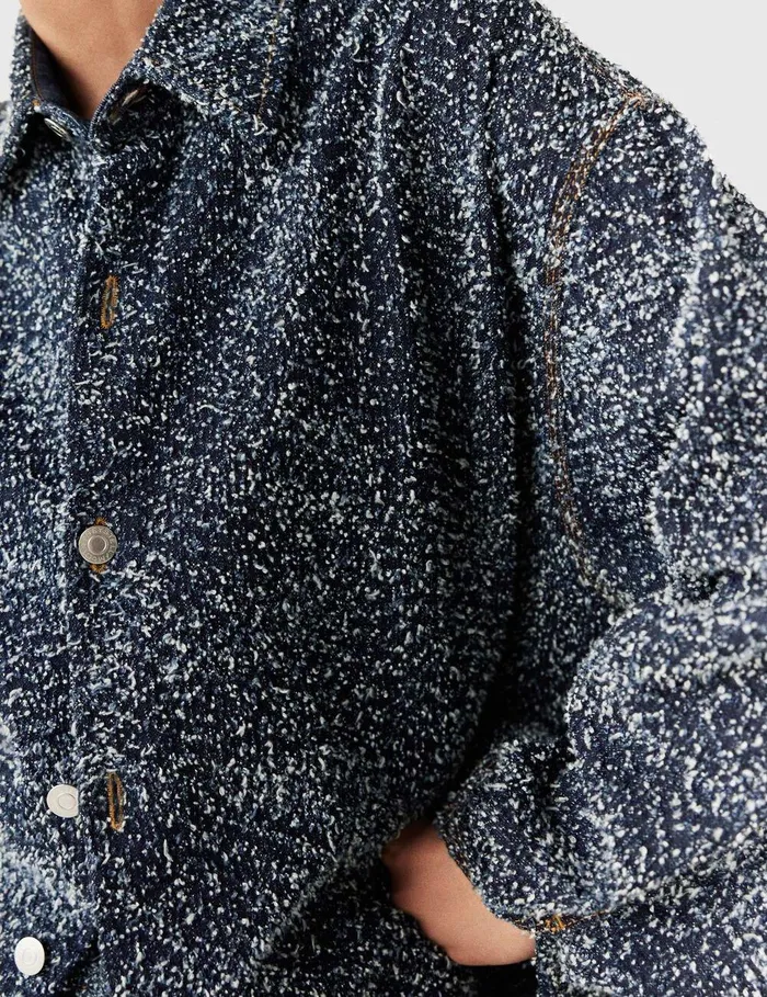 Stella McCartney Shirts And Tops Women Oversized Denim Boucl Shirt Speckled Blue Stella McCartney Shirts And Tops Women Oversized Denim Boucl Shirt Speckled Blue