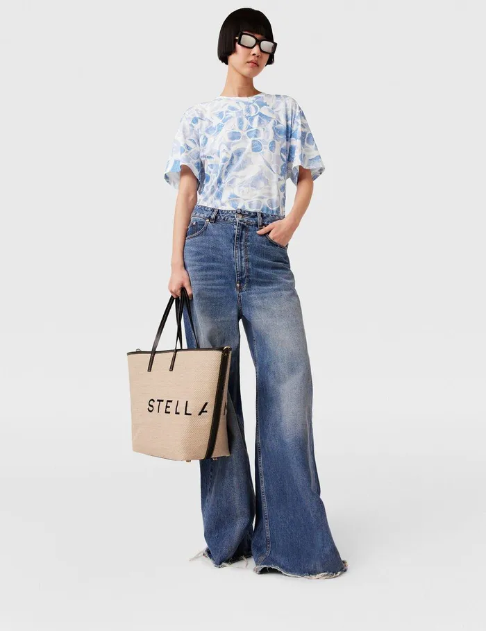 Stella McCartney Shirts And Tops Women Sunglasses Print Boxy TShirt Multicolor 1 Stella McCartney Shirts And Tops Women Sunglasses Print Boxy TShirt Multicolor 1