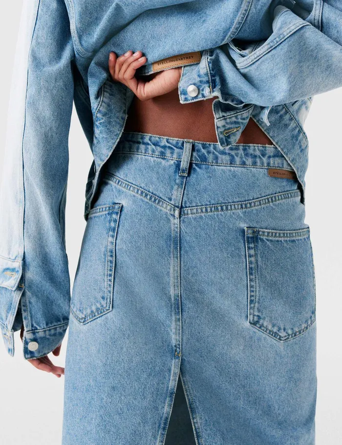 Stella McCartney Skirts Women Contrast Panel Denim Skirt Blue Stella McCartney Skirts Women Contrast Panel Denim Skirt Blue