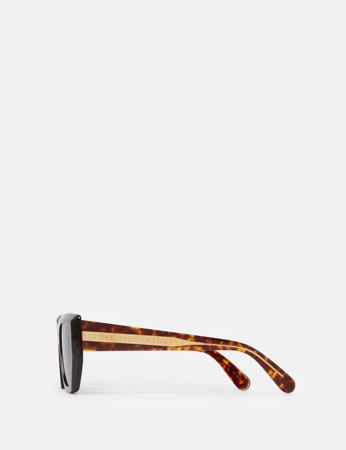Stella McCartney Sunglasses Women Logo CatEye Sunglasses Glossy Havana And Gold Stella McCartney Sunglasses Women Logo CatEye Sunglasses Glossy Havana And Gold