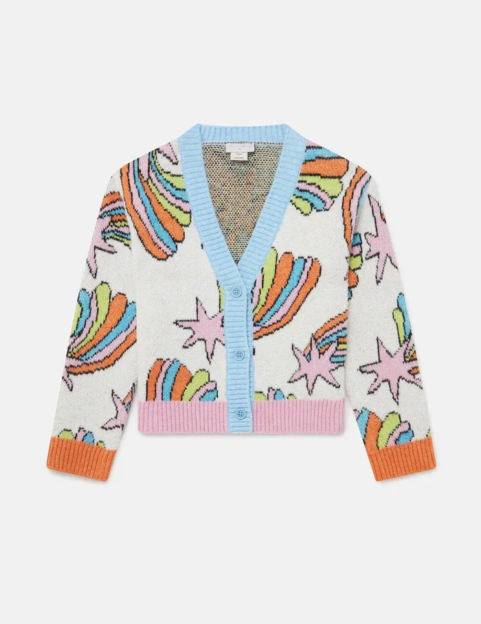 Stella McCartney Sweaters and Cardigans Kids Shooting Stars Knitted Cardigan Multicolor Stella McCartney Sweaters and Cardigans Kids Shooting Stars Knitted Cardigan Multicolor