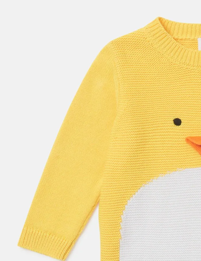 Stella McCartney Sweatshirt And TShirts Kids Chick Embroidered Sweater Yellow Stella McCartney Sweatshirt And TShirts Kids Chick Embroidered Sweater Yellow