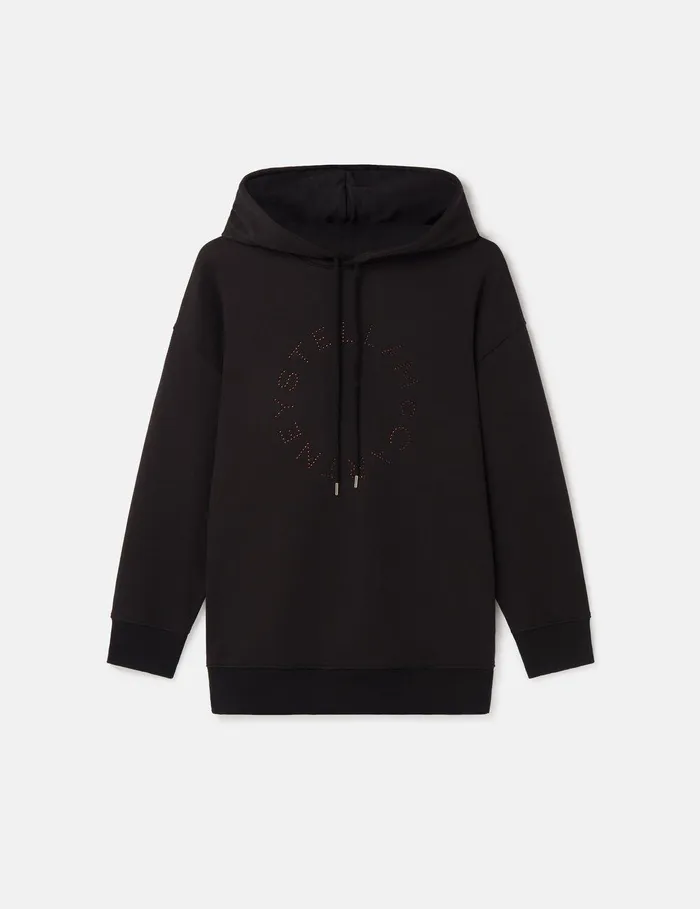 Stella McCartney Sweatshirts And TShirts Women Diamant Logo Hoodie Black Stella McCartney Sweatshirts And TShirts Women Diamant Logo Hoodie Black