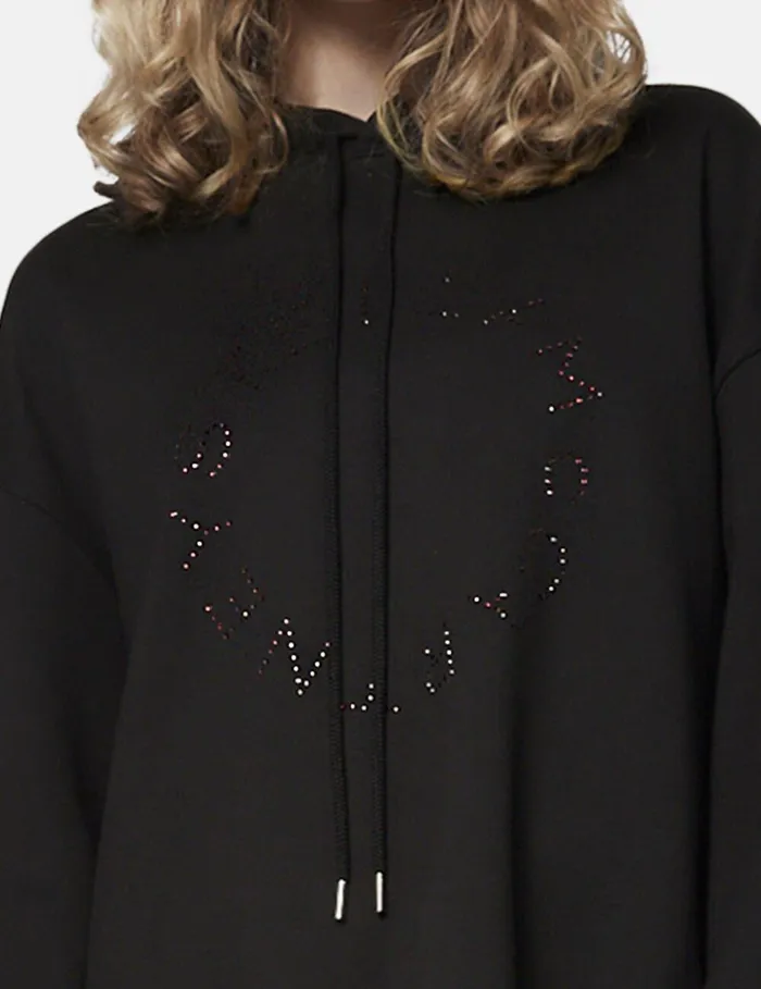 Stella McCartney Sweatshirts And TShirts Women Diamant Logo Hoodie Black Stella McCartney Sweatshirts And TShirts Women Diamant Logo Hoodie Black