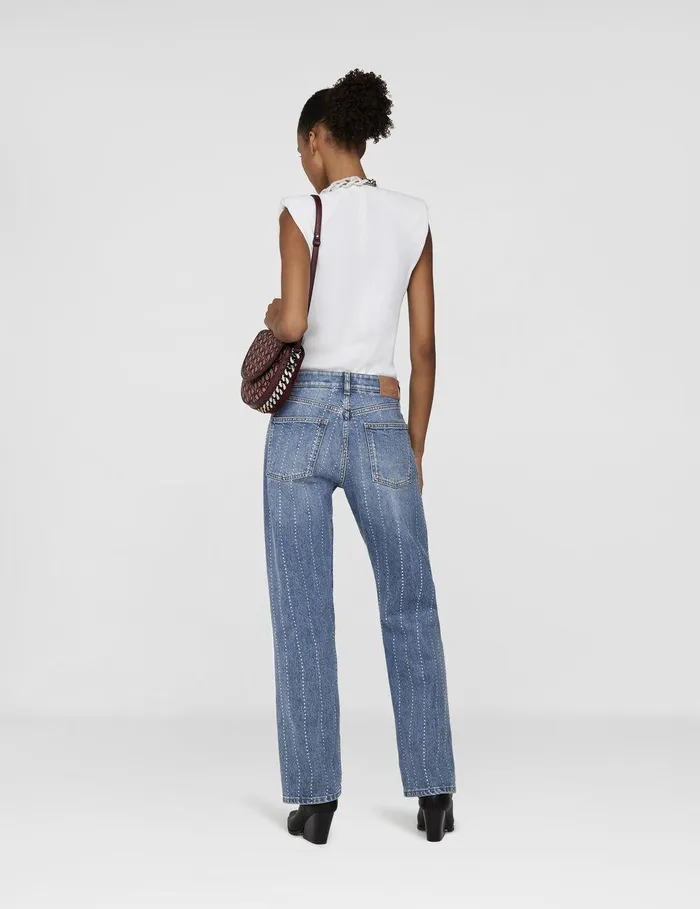 Stella McCartney Sweatshirts And TShirts Women Falabella Chain Top White Stella McCartney Sweatshirts And TShirts Women Falabella Chain Top White