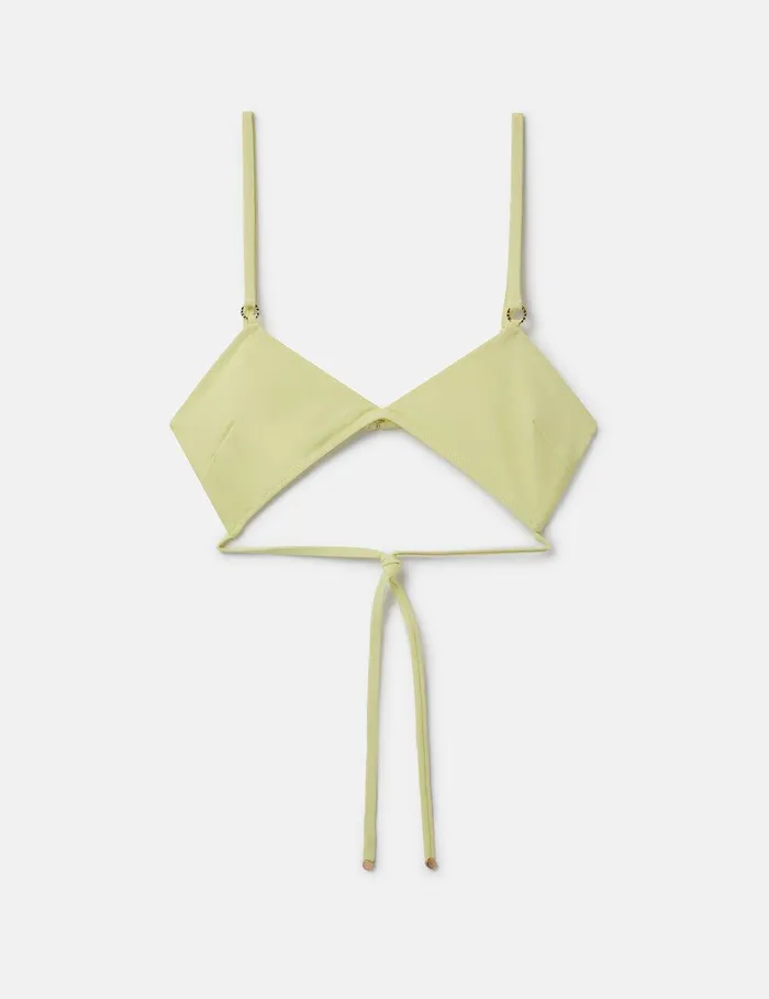 Stella McCartney Swimwear Women String Bandeau Bikini Top Lemon