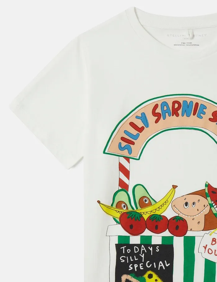 Stella McCartney TShirts And Sweatshirt Kids Sarnie Snack Stall TShirt Ivory Stella McCartney TShirts And Sweatshirt Kids Sarnie Snack Stall TShirt Ivory