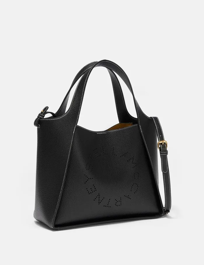 Stella McCartney TopHandle Bags Women Logo Grainy Alter Mat Crossbody Bag Black Stella McCartney TopHandle Bags Women Logo Grainy Alter Mat Crossbody Bag Black