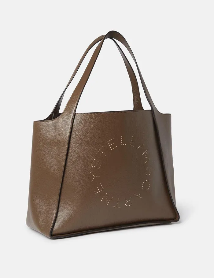 Stella McCartney TopHandle Bags Women Logo Large Tote Bag Chocolate Brown Stella McCartney TopHandle Bags Women Logo Large Tote Bag Chocolate Brown