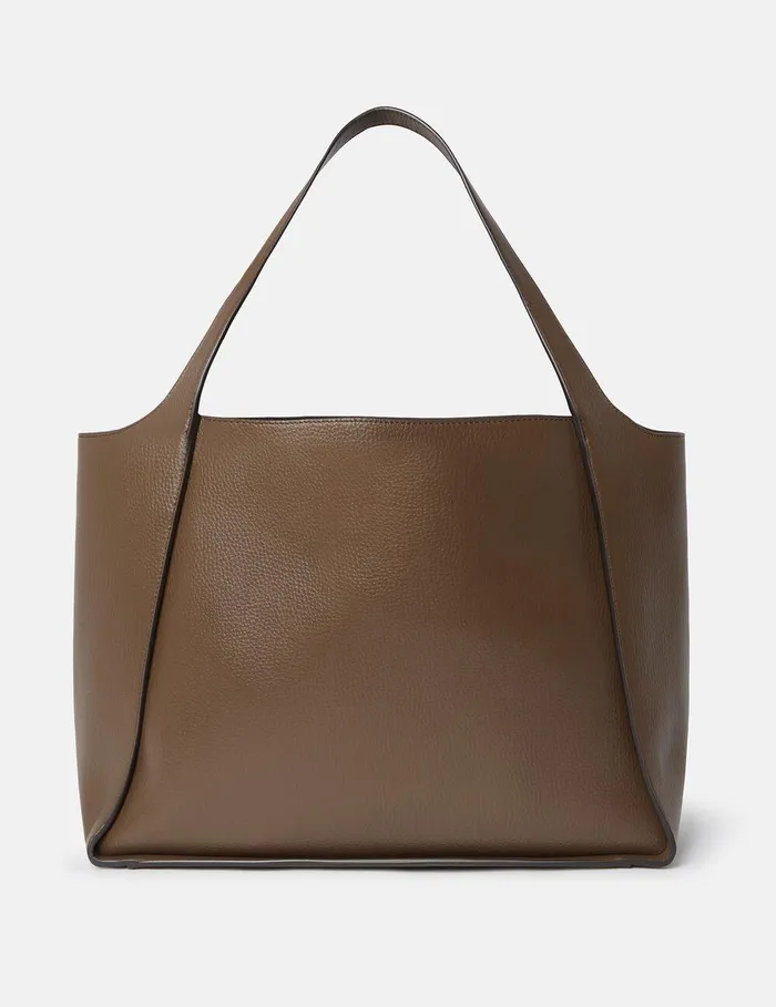 Stella McCartney TopHandle Bags Women Logo Large Tote Bag Chocolate Brown Stella McCartney TopHandle Bags Women Logo Large Tote Bag Chocolate Brown