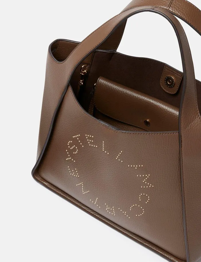 Stella McCartney TopHandle Bags Women Logo Top Handle Crossbody Tote Bag Chocolate Brown Stella McCartney TopHandle Bags Women Logo Top Handle Crossbody Tote Bag Chocolate Brown