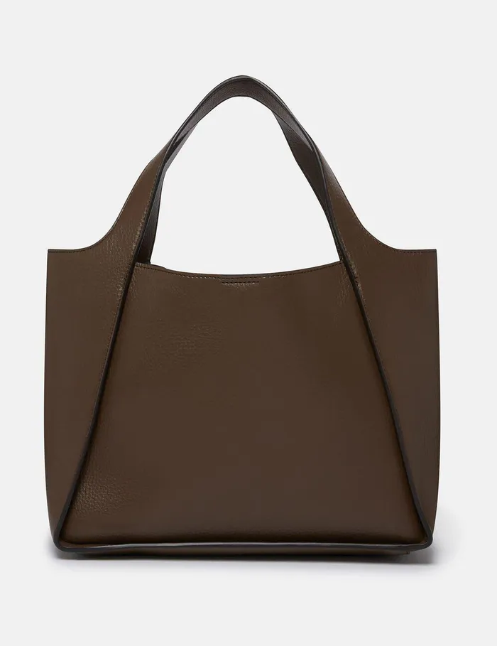 Stella McCartney TopHandle Bags Women Logo Top Handle Crossbody Tote Bag Chocolate Brown Stella McCartney TopHandle Bags Women Logo Top Handle Crossbody Tote Bag Chocolate Brown