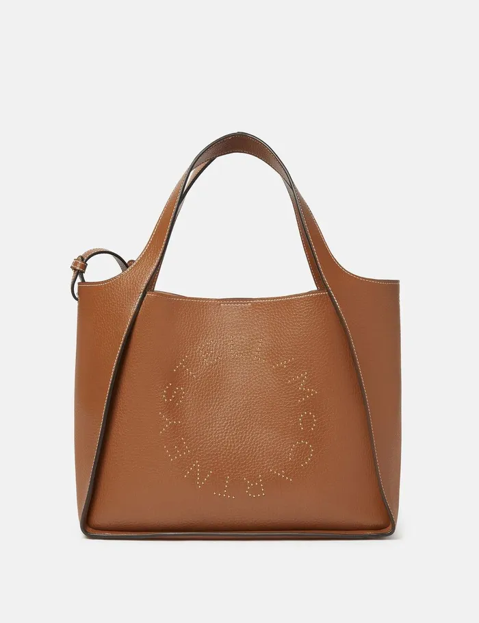 Stella McCartney TopHandle Bags Women Logo Top Handle Crossbody Tote Bag Pecan Stella McCartney TopHandle Bags Women Logo Top Handle Crossbody Tote Bag Pecan