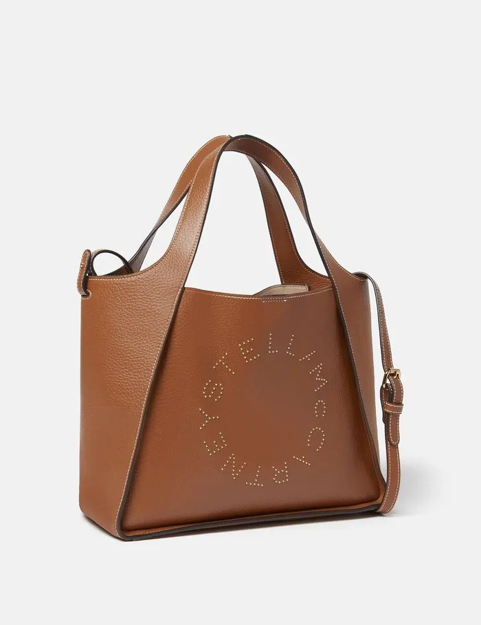 Stella McCartney TopHandle Bags Women Logo Top Handle Crossbody Tote Bag Pecan Stella McCartney TopHandle Bags Women Logo Top Handle Crossbody Tote Bag Pecan