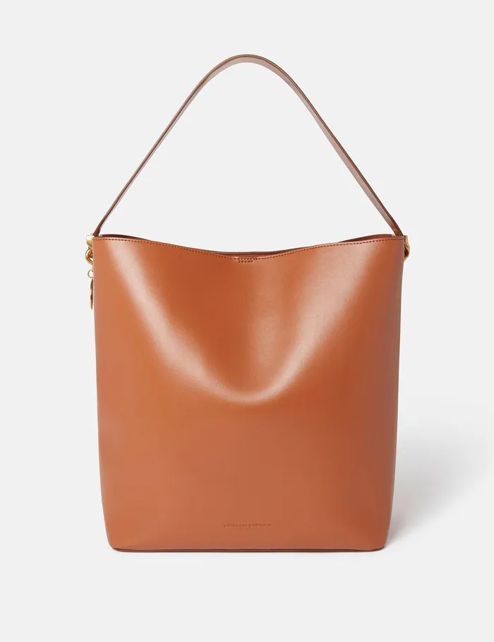 Stella McCartney Tote Bags Women Frayme Whipstitch Tote Bag Tan Brown