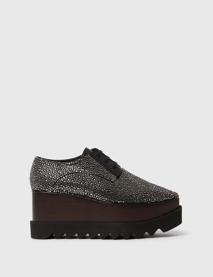 Stella McCartney Wedges Women Limited Edition Elyse Crystal Platforms Crystal Black Stella McCartney Wedges Women Limited Edition Elyse Crystal Platforms Crystal Black
