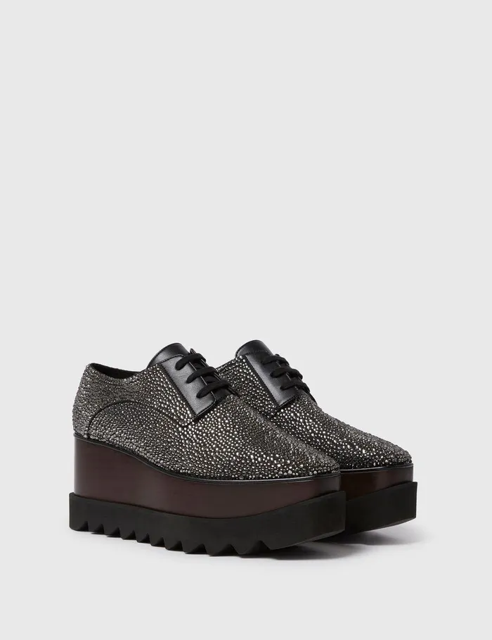 Stella McCartney Wedges Women Limited Edition Elyse Crystal Platforms Crystal Black Stella McCartney Wedges Women Limited Edition Elyse Crystal Platforms Crystal Black