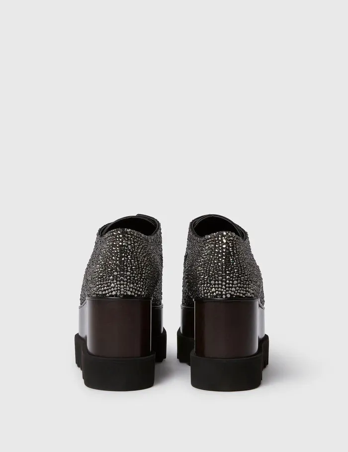 Stella McCartney Wedges Women Limited Edition Elyse Crystal Platforms Crystal Black Stella McCartney Wedges Women Limited Edition Elyse Crystal Platforms Crystal Black
