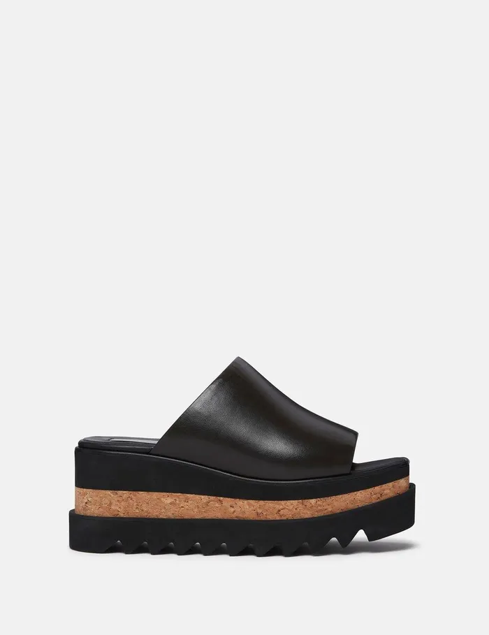 Stella McCartney Wedges Women SneakElyse Platform Sandals Ebony Black