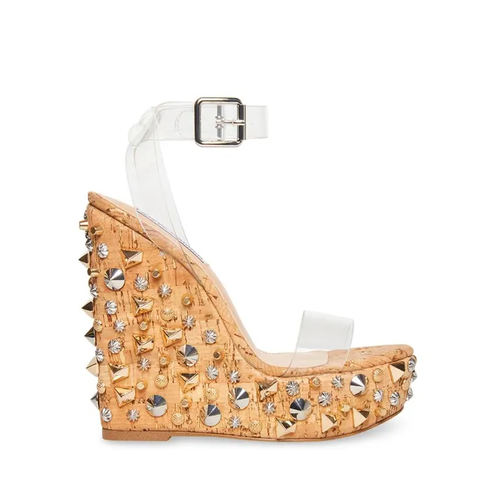 Steve Madden Alika Clear Womens Wedges
