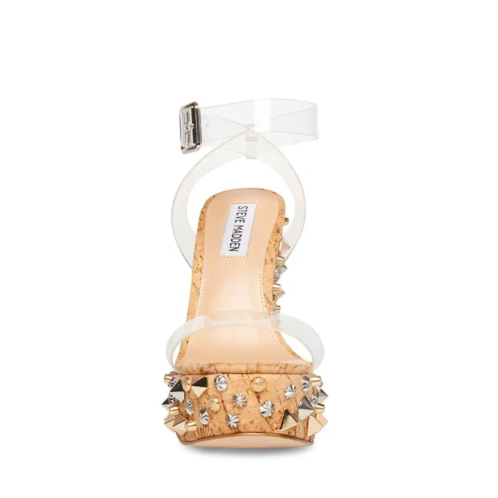 Steve Madden Alika Clear Womens Wedges Steve Madden Alika Clear Womens Wedges