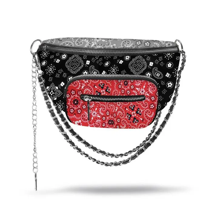 Steve Madden Bsummit Grey Red Womens Belt Bags and Backpacks