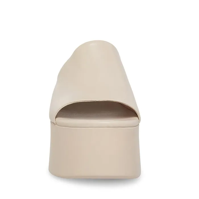 Steve Madden Christa Bone Leather Womens Wedges Steve Madden Christa Bone Leather Womens Wedges