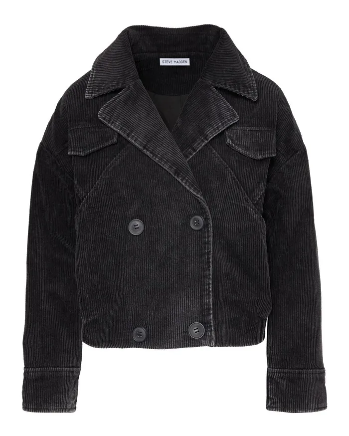 Steve Madden Corduroy Jacket Black Womens Jackets and Coats Steve Madden Corduroy Jacket Black Womens Jackets and Coats