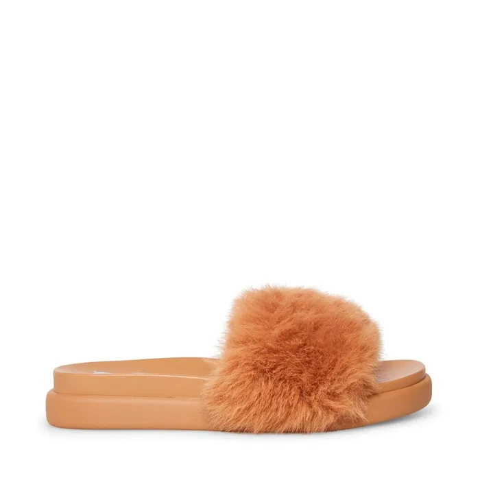 Steve Madden Delphina Tan Womens Slippers
