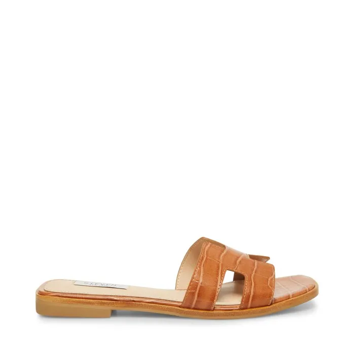Steve Madden Hadyn Cognac Multi Womens Sandals