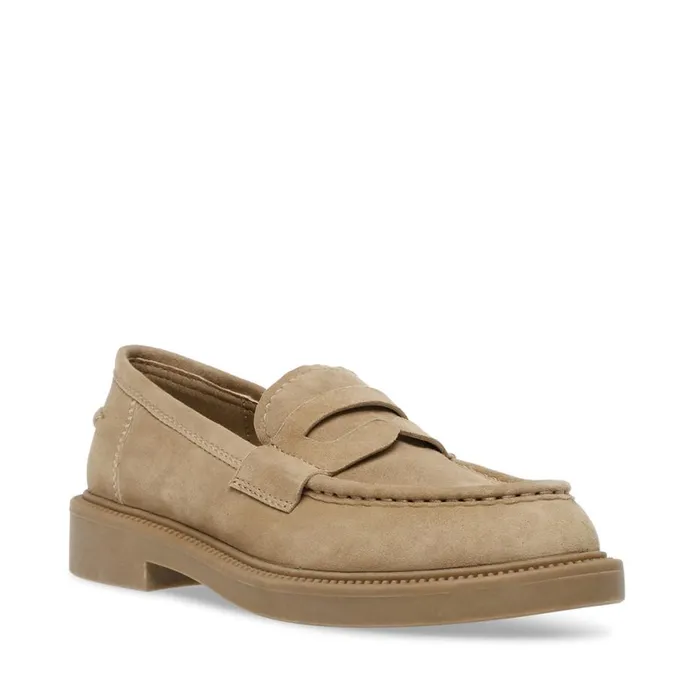 Steve Madden Kallen Sand Suede Womens Loafers Steve Madden Kallen Sand Suede Womens Loafers