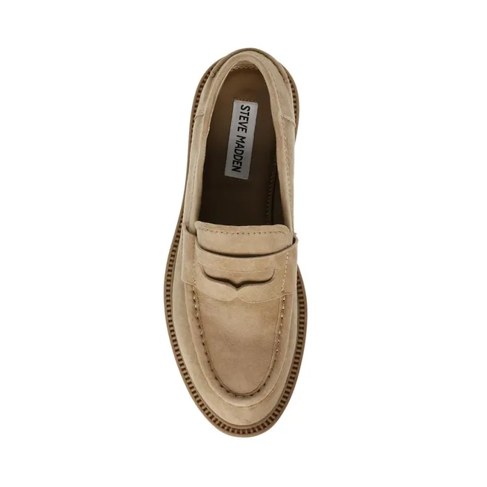 Steve Madden Kallen Sand Suede Womens Loafers Steve Madden Kallen Sand Suede Womens Loafers